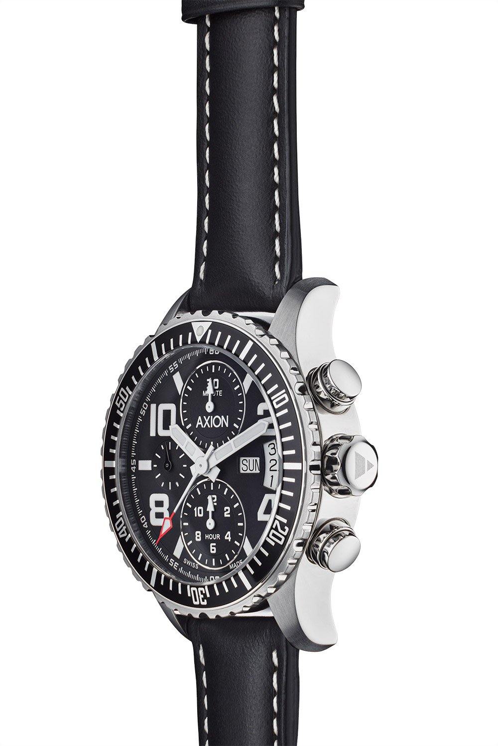 CHRONO COMMANDER BLACK CHRONOGRAPH - Axion Watch
